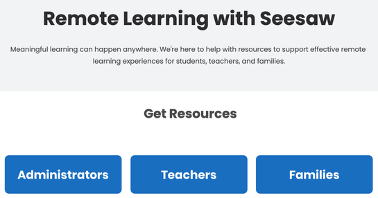 Seesaw Remote Learning Website
